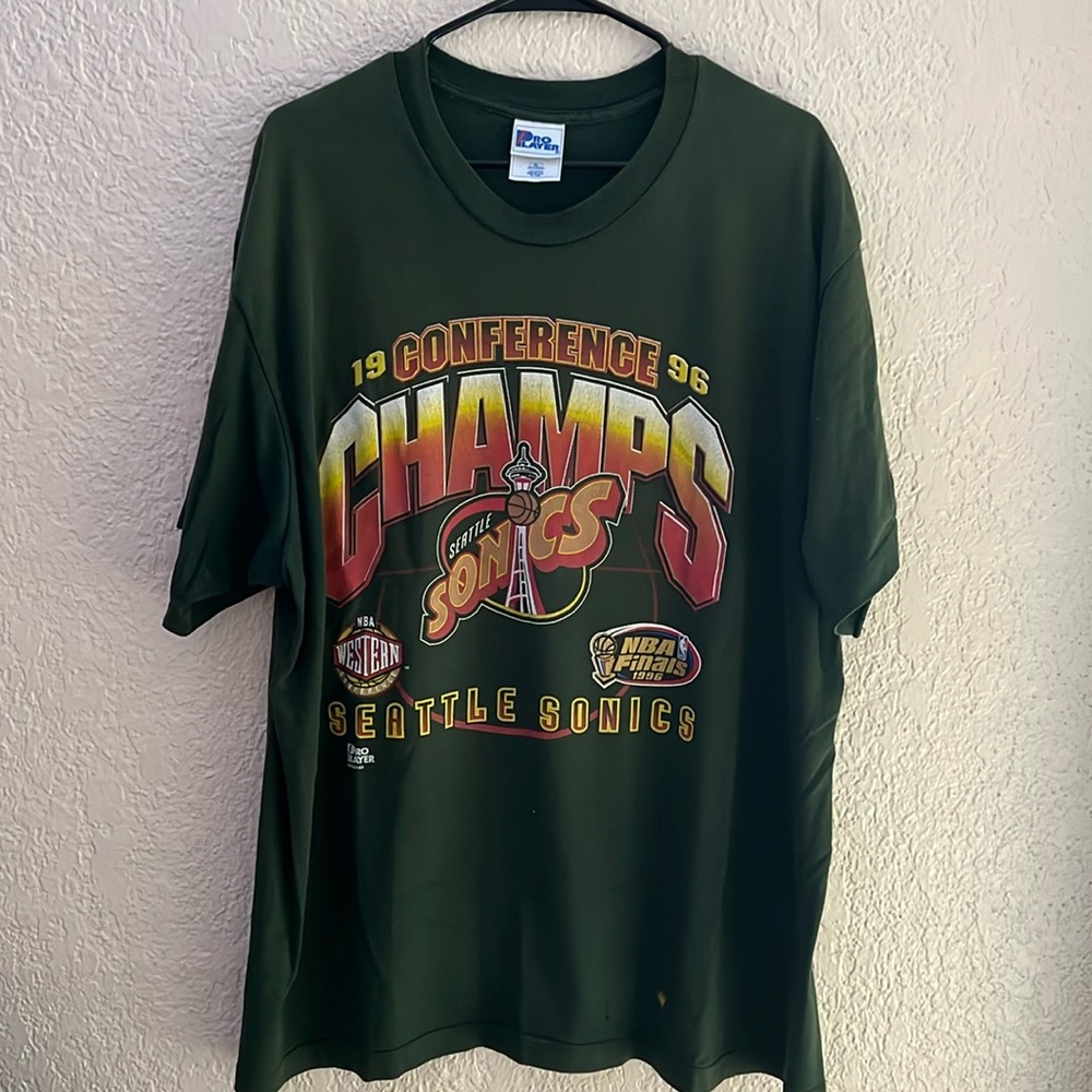 Seattle Sonics 1996 conference champs tee size XL vintage 90s